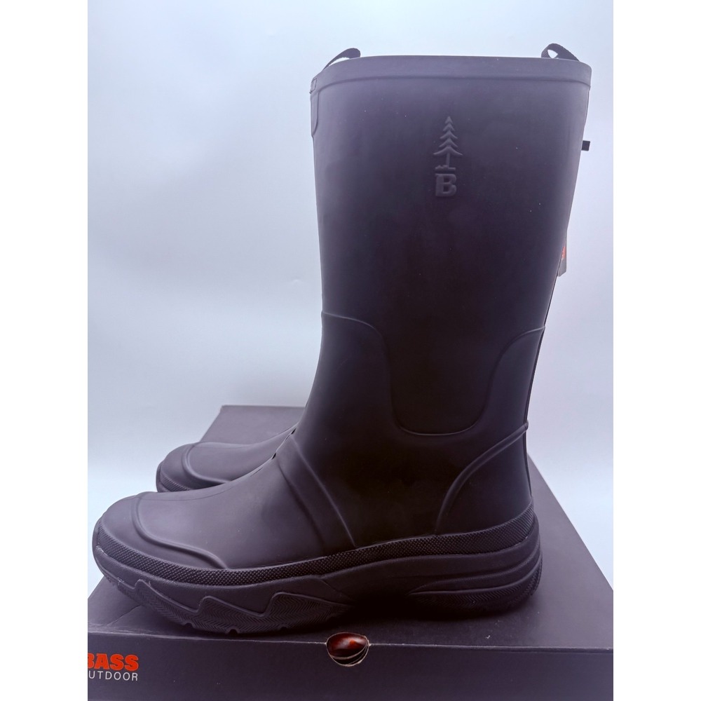 Bass Outdoor Field Rain Boots Women's 9 Black Waterproof Tall Rubber Boots NWT